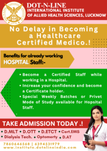 Dot n Line Institute Diploma and Certificate courses in paramedical and allied health sciences Lucknow-DNL HOSPITAL STAFF Flyer 23 Apr 2024