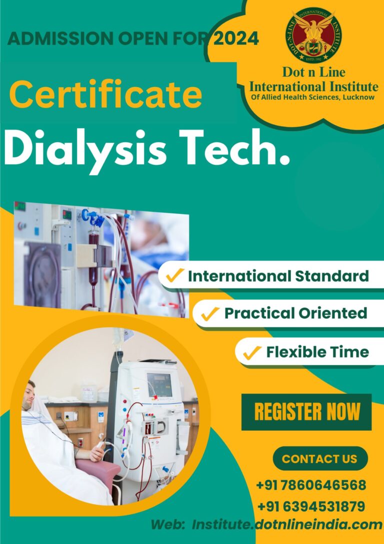 Dot n Line Institute Diploma and Certificate courses in paramedical and allied health sciences Lucknow- DIPLOMA DNL Dialysis