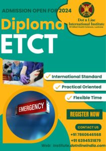 Dot n Line Institute Diploma and Certificate courses in paramedical and allied health sciences Lucknow- Diploma OT Tech FLYER