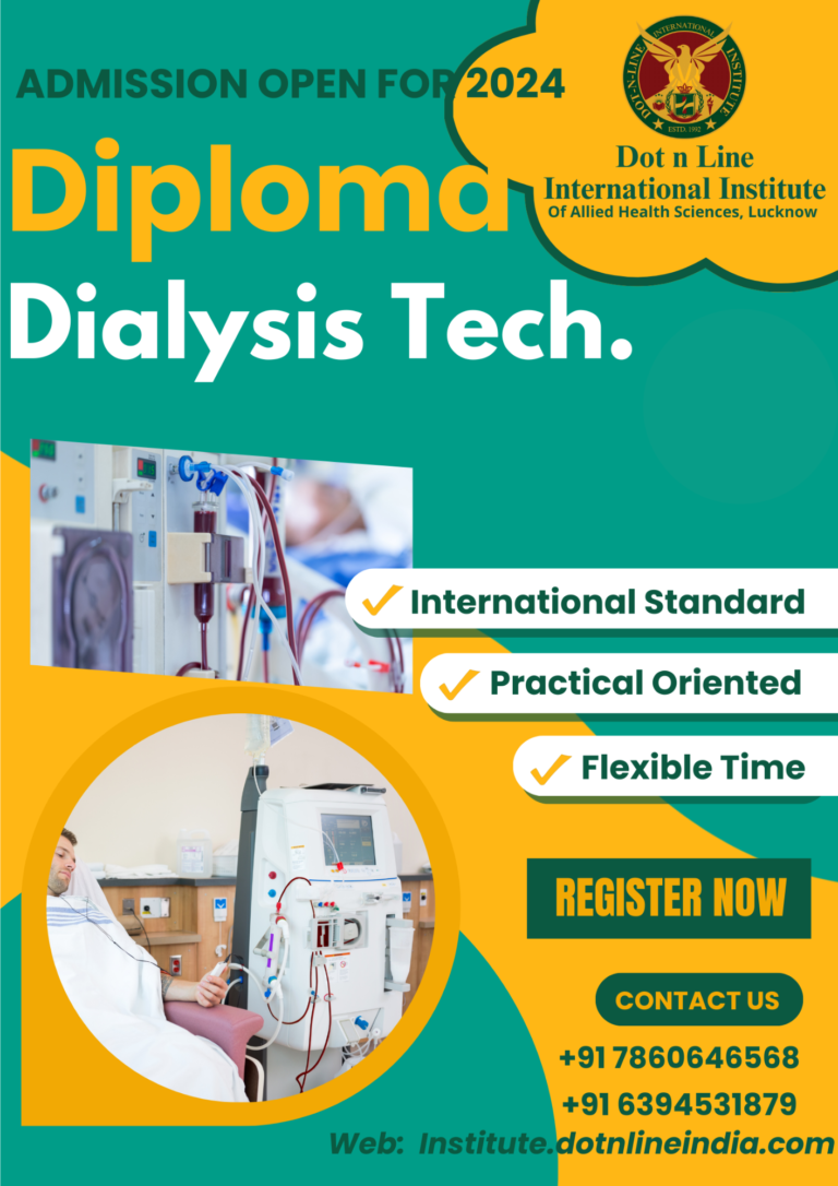 Dot n Line Institute Diploma and Certificate courses in paramedical and allied health sciences Lucknow- DIPLOMA DNL Dialysis Diploma Dialysis