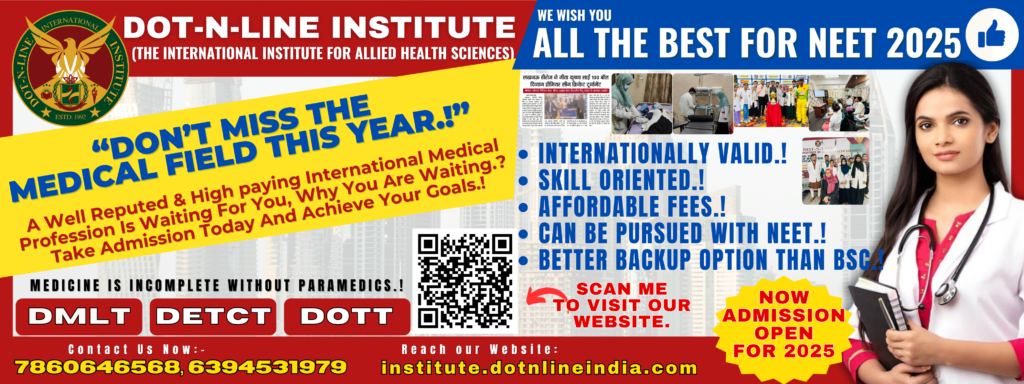 Dot-n-line INSTITUTE PROMOTING NEET 2025 STUDENTS. NEET MEDICAL ENTRANCE 2025 EXAM
