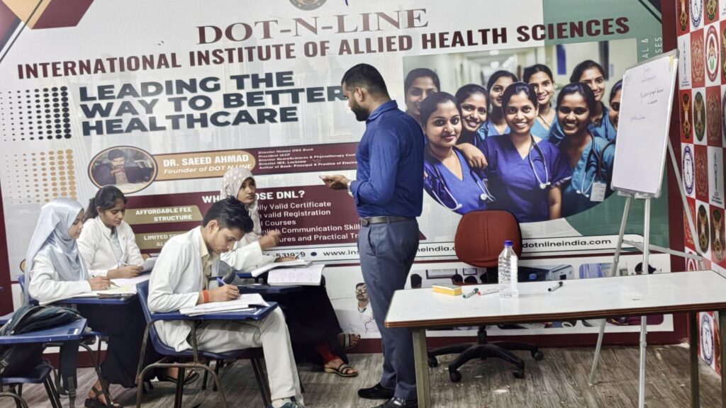 Shoaib Ahsan Sir taking Theory Classes of Paramedical Students of Batch 2024 and Batch 2025 at Dot n Line Institute Zenith Hospital