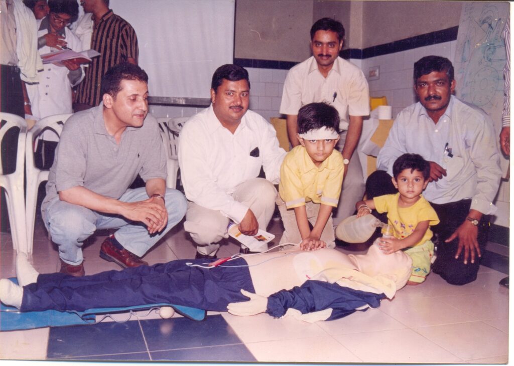 NPC (Dot n Line's Physiotherapy College) taking BLS Training at Harman Hospital by trained professional from APOLLO HOSPITAL, New Delhi