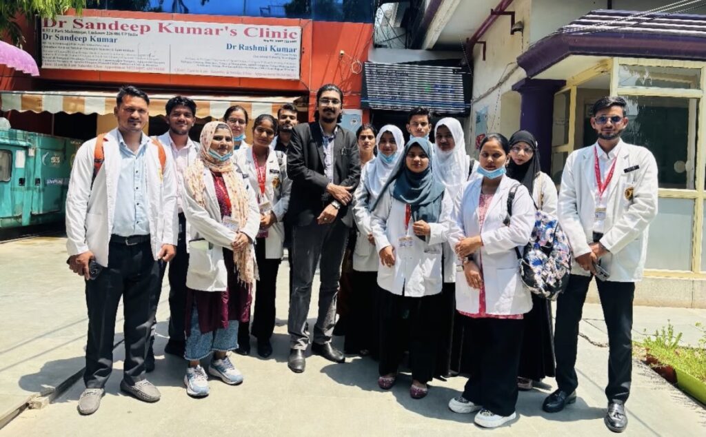 Dr Mohd Saad with DNL Students Clinical Visit Day 1 Aastha Hospital for Geriatric Care And Hospice Centre, Kapoorthala, Lucknow 11-05-2026